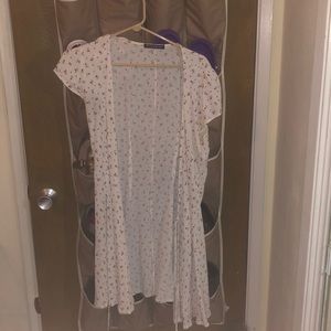 White floral Brandy Melville wrap dress